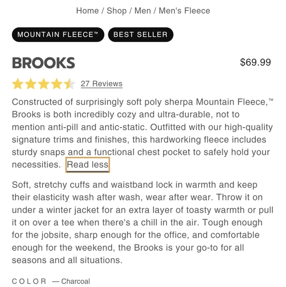 Dri-Duck Brooks Long-Sleeve Pullover for Men - Charcoal - 2XL - Picture 5 of 14